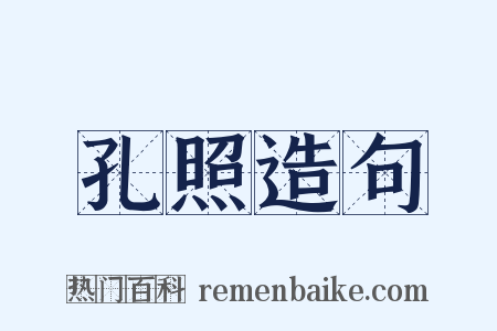 孔照造句是什么意思的图片